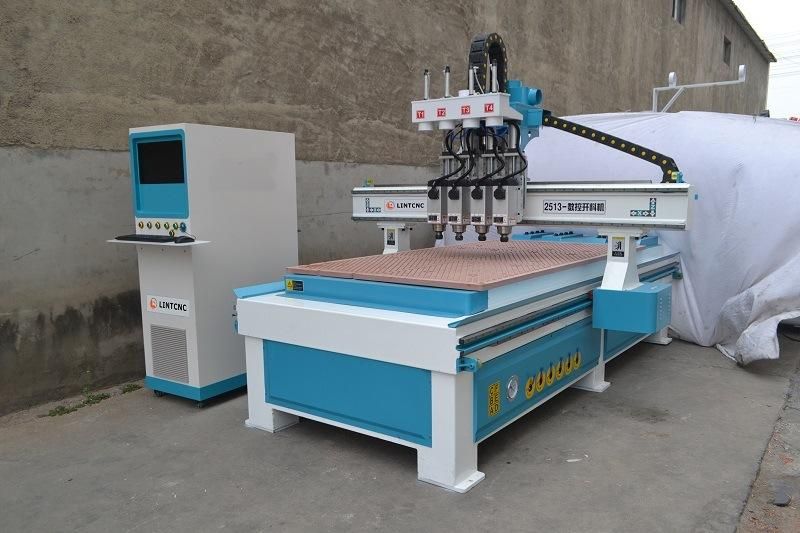 CE 3D Engraving Machine Atc 1325 2030 Automatic Tool Change CNC Router for Furniture Plywood Wood Door Making with Multi Heads with Multi Spindles