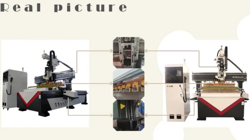 Guan Diao CNC1325 Nc Machining Center for Automatic Tool Change of Straight Disc Woodworking