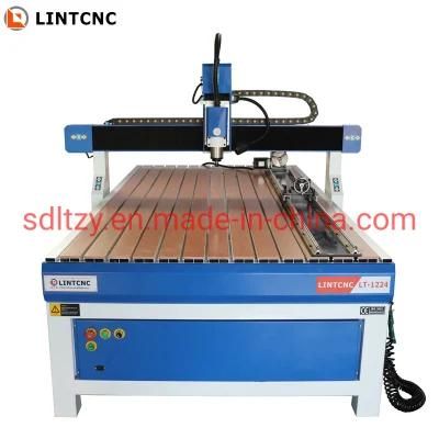 4 Axis PCB PVC Processing 1200X2400X200mm 3D Engraving CNC Router 1224 1325 2.2kw with USB Port for Balsa Wood 1218 1212 6090