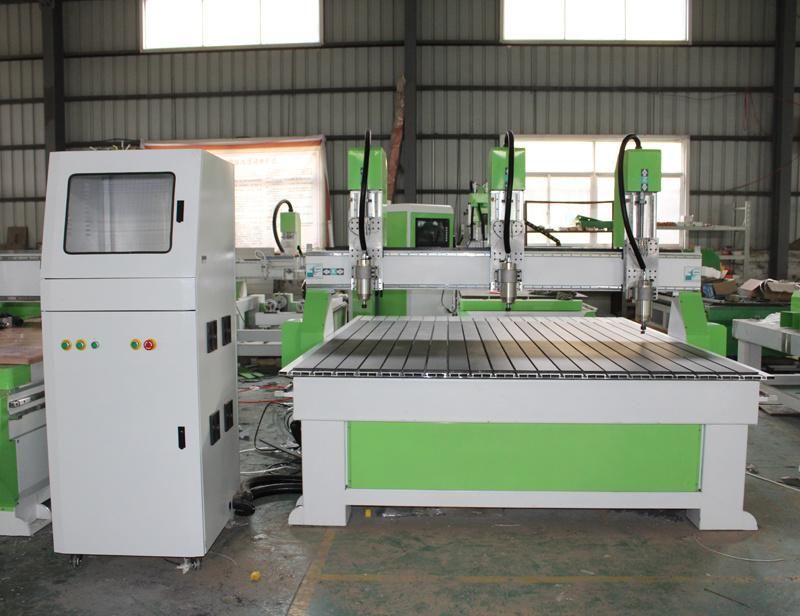 Large Size 2025 Woodworking CNC Router with 3 Spindles for Wood Coffin Making