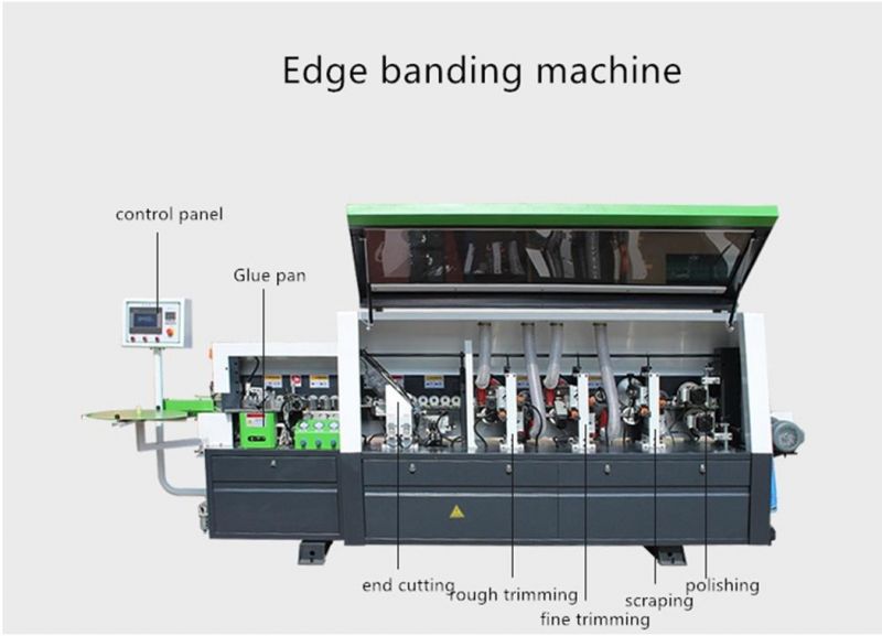 Factory Supply Cheap Automatic Straight Line Bevel Edge Banding Machine Blockboard Solid Wood MDF Furniture Cabinet Door Straight Line Plane Edge Bander