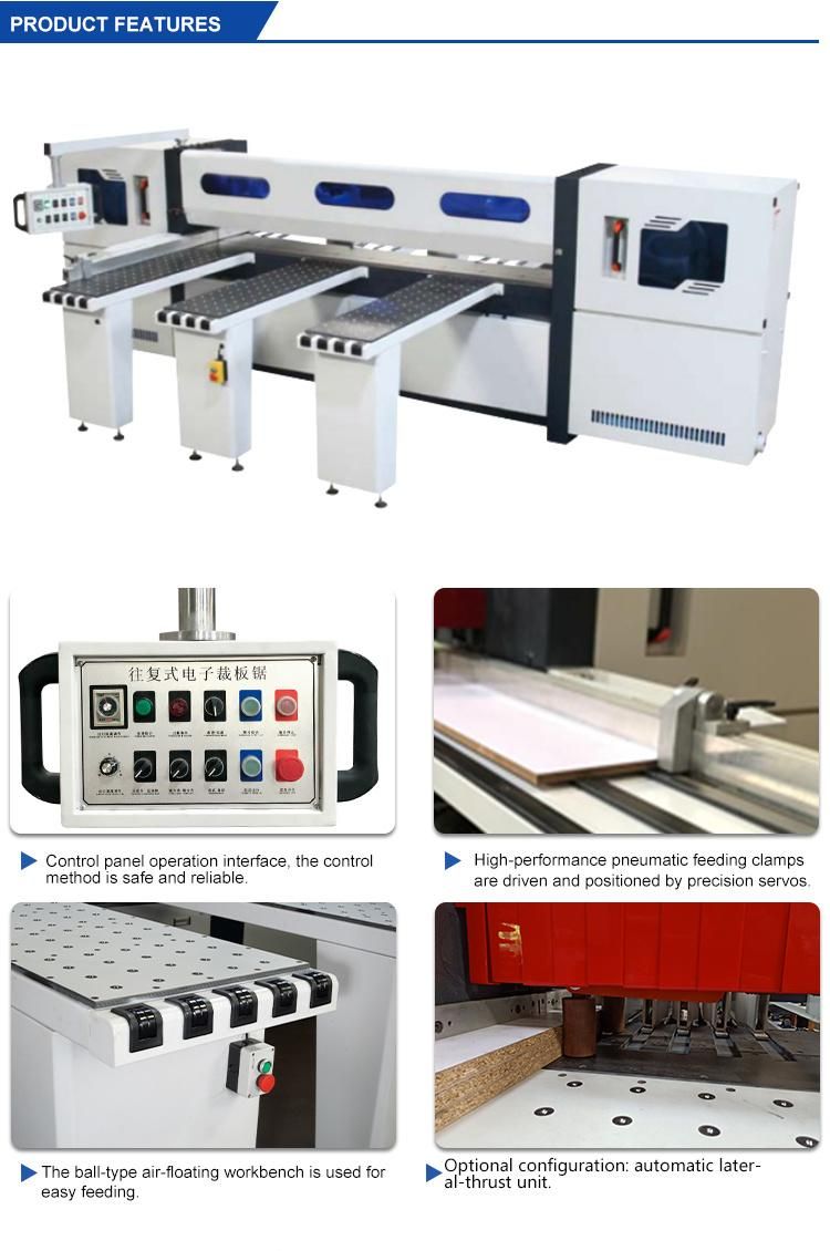 ZICAR Woodworking Machinery automatic wood cutting CNC panel saw MJ6230B