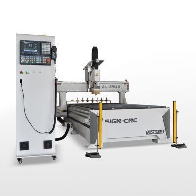 Hot Sale A4-1325-L8 Atc Linear Tool Changer CNC Router Machine