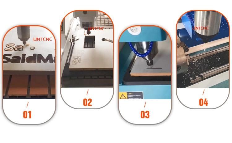 Lintcnc Independent Double Heads 1300*2500 CNC Machine with High Speed / Multi Spindle 3D Wood CNC Router with Rotary