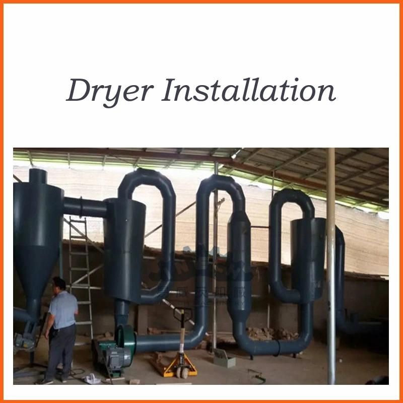 Small Model Pipe Wood Chips Dryer Machine