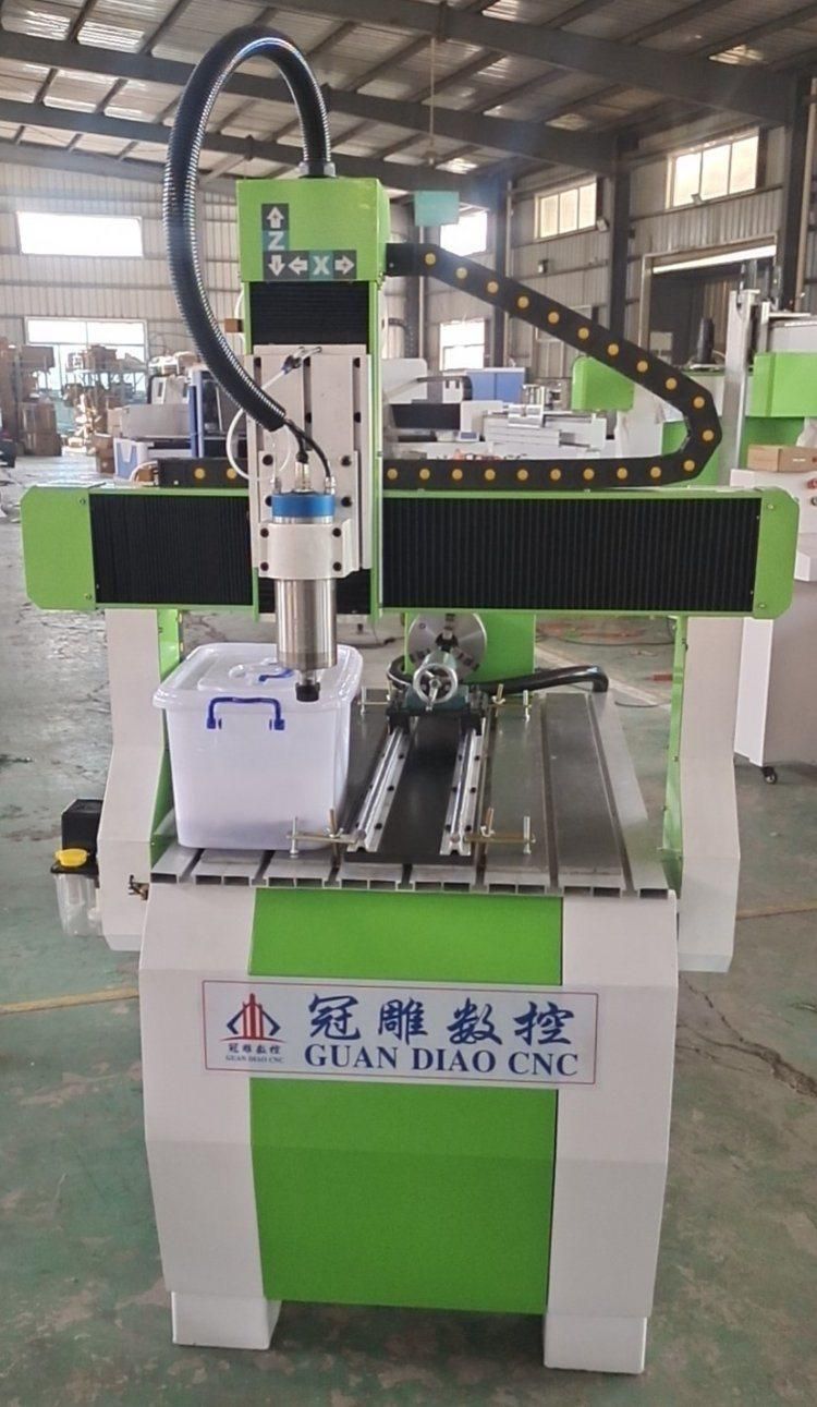 Factory Price! 6090 Woodworking CNC Router with Rotational Axis for Sale