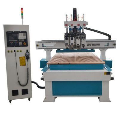 Multi-Head 4.5kw Spindle 1300*2500 Wood Milling Cutting Engraving Machine Atc 1325 CNC Router Price