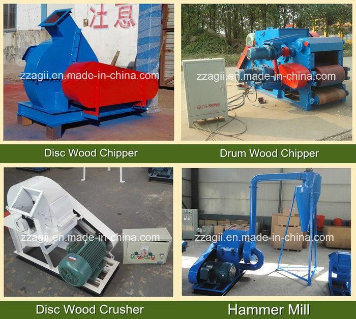 1000kg/H Factory Supply Diesel Engine Driven Wood Log Crusher Machine