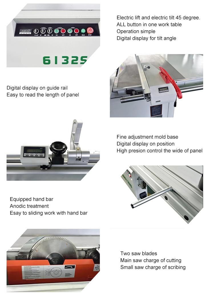 Woodworking Sliding Table Panel Saw in China with Good Price