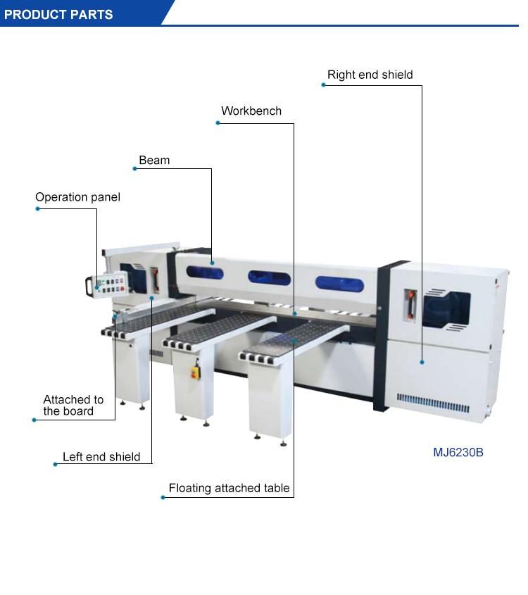 ZICAR Woodworking Machinery automatic wood cutting CNC panel saw MJ6230B