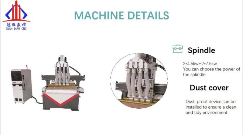 Promotion Price Multi Spindles CNC Wood Router Machine for 3D Stencil Technology