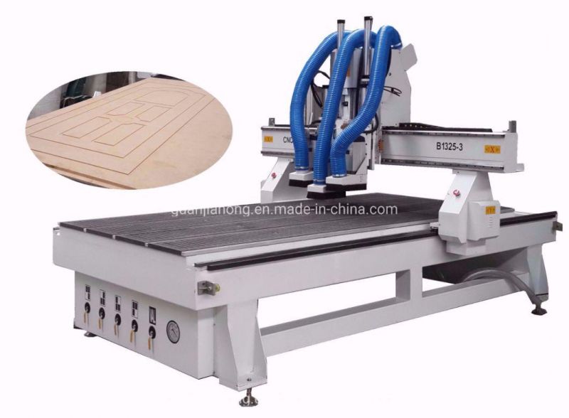 1325 Auto Tool Change Professional Three-Workstage Wood Door CNC Router Machine