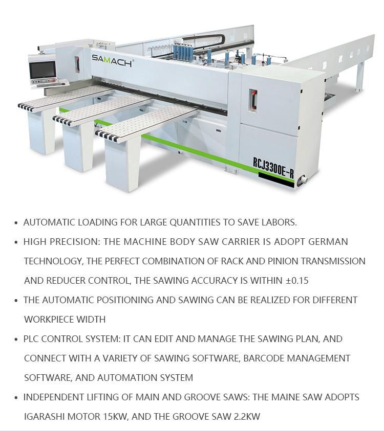 Rear Loading CNC Panel Saw Wood Cutting Machine