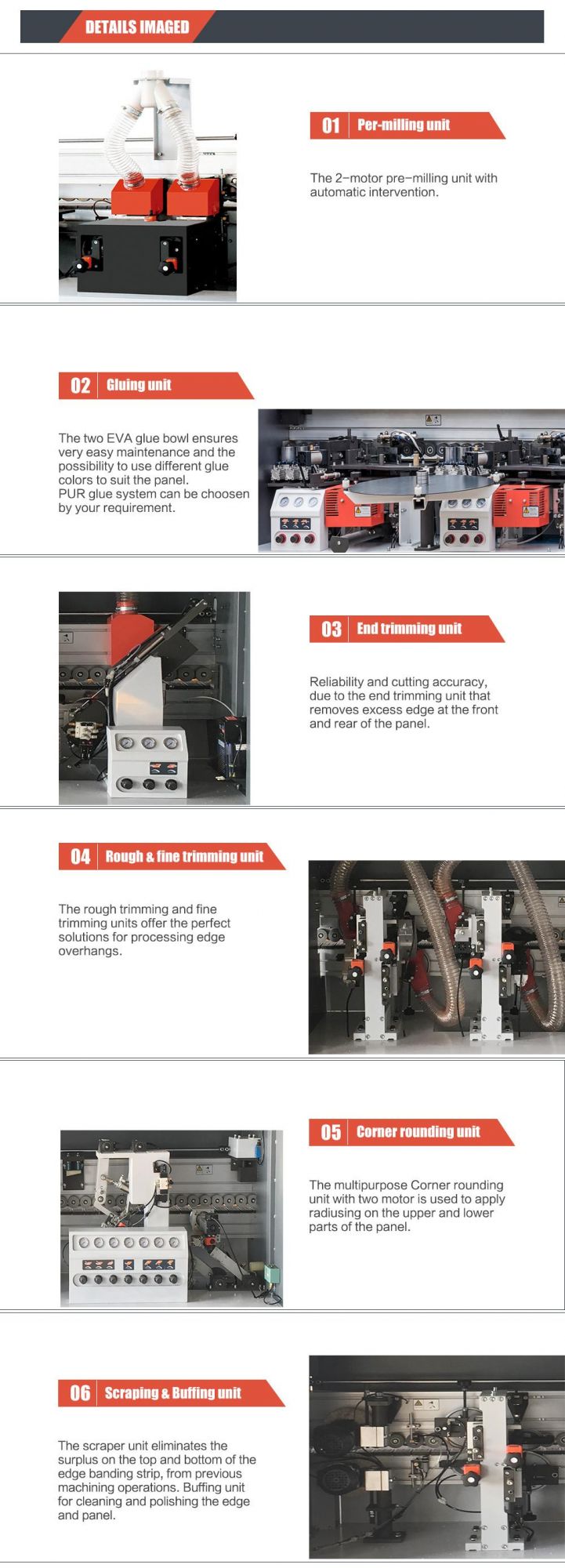 MDF ABS and PVC Edge Banding Machine for Sale Dez550A2