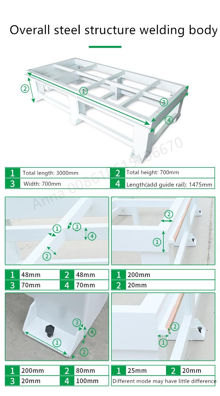 Single Head Vacuum Aluminum+T Slot Table Aluminum CNC Woodworking Router Panel Sawing Solid Wood MDF PVC Acrylic Aluminum Steel Machine