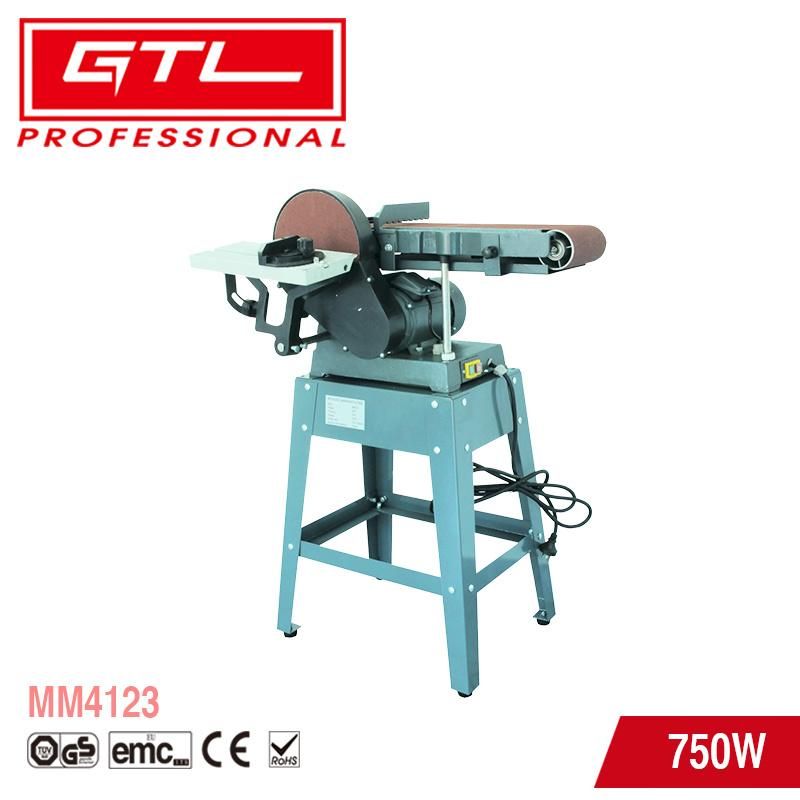 750W Bench-Mounted Woodworking Machine Electric Power Tools 150mm Belt & 230mm Disc Sander (MM4123)
