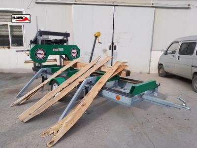 Sawmills Portable Bandsaw Mill with Mobile Wheels/Log Cutting Sawmill High Quality Horizontal Bandsaw Sawmill