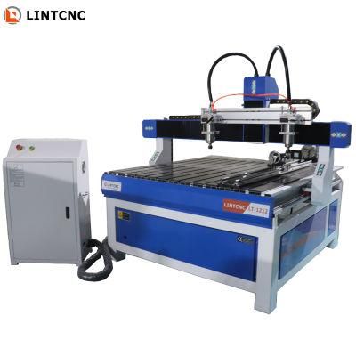 2 Spindles Woodworking CNC Router 1212 9012 6090 2.2kw for Wood Aluminum Brass Copper
