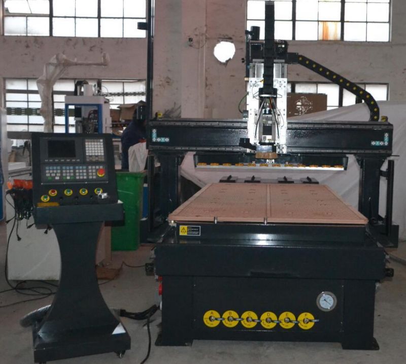 Atc Woodworking Machine CNC Router 1325 Heavy Duty with Double Vacuum Working Table