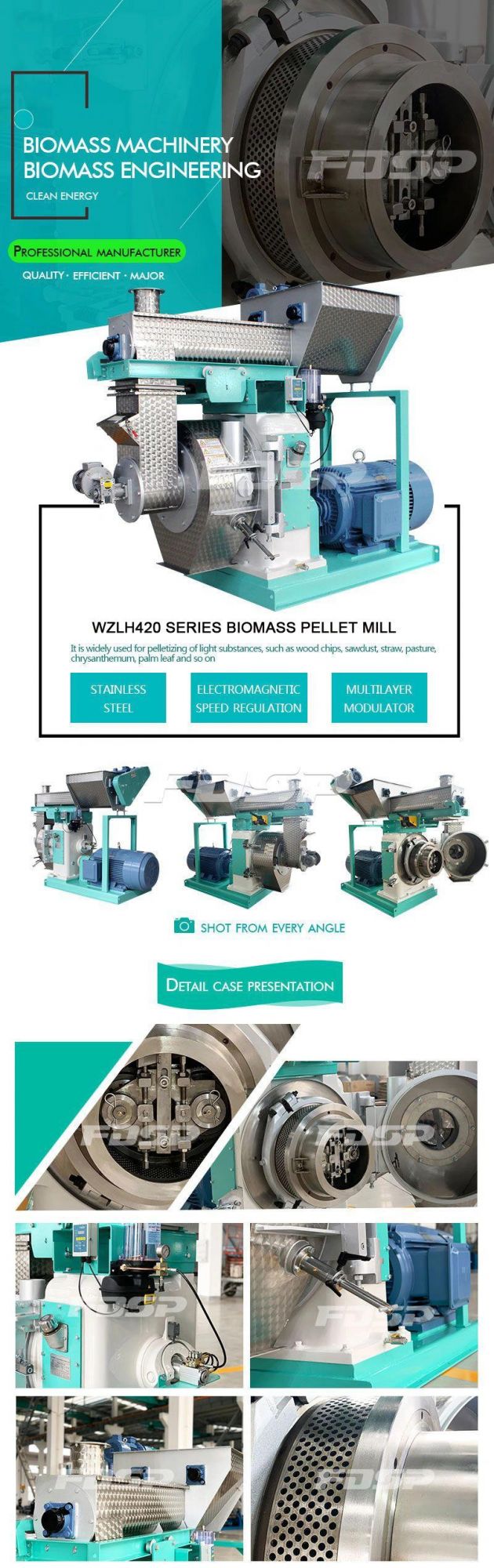 Good Bearings Ring Die Wood Pelletizing Machine