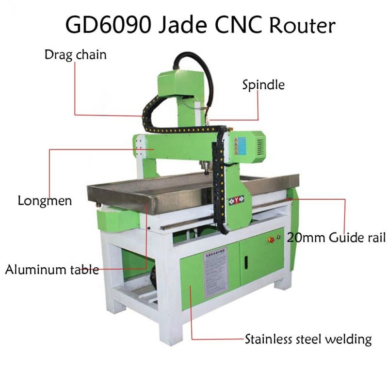 Guandiao CNC Router 6090 Jade Stone Aluminum Steel Engraving Cutting Machine