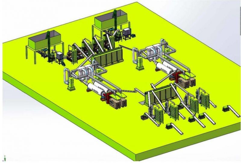 CE Approved High Quality 8-10 T/H Hardwood Pellet Production Line Complete Wood Sawdust Pellet Line Straw Pellet Plant Wood Pellet Production Line