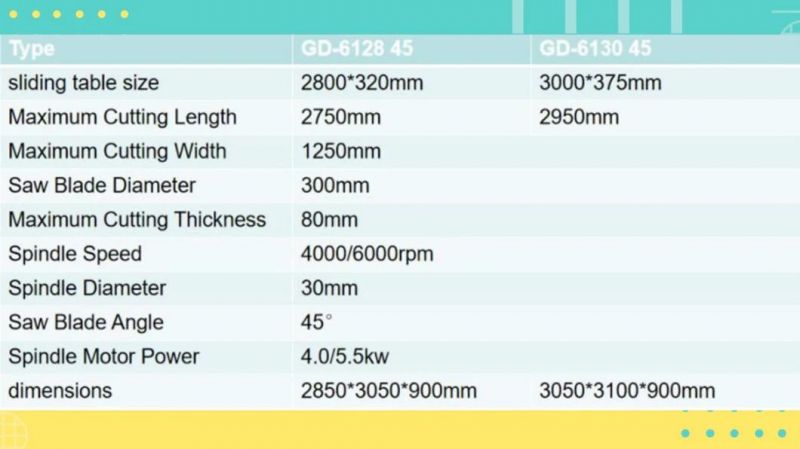 Full Automatic Woodworking Precision Cutting Board Saw Decoration Machinery Precision Panel Saw 45 Degree Sliding Table Saw