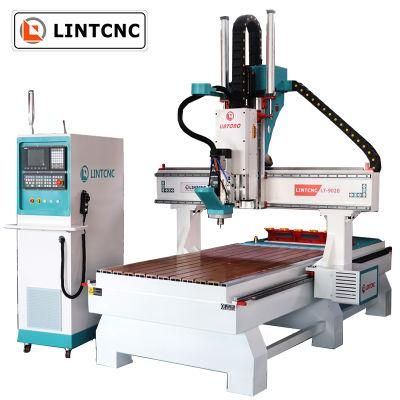 Atc 9020 3D CNC Router Woodworking Wood Carving 4 Axis Auto Tool Change 1325 1530 2030 with Linear Type