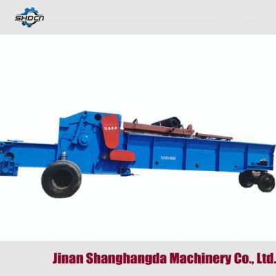 China Wood Chipper Hydraulic Tree Branch Leaf Shredder Mobile Wood Chip Crusher Machine