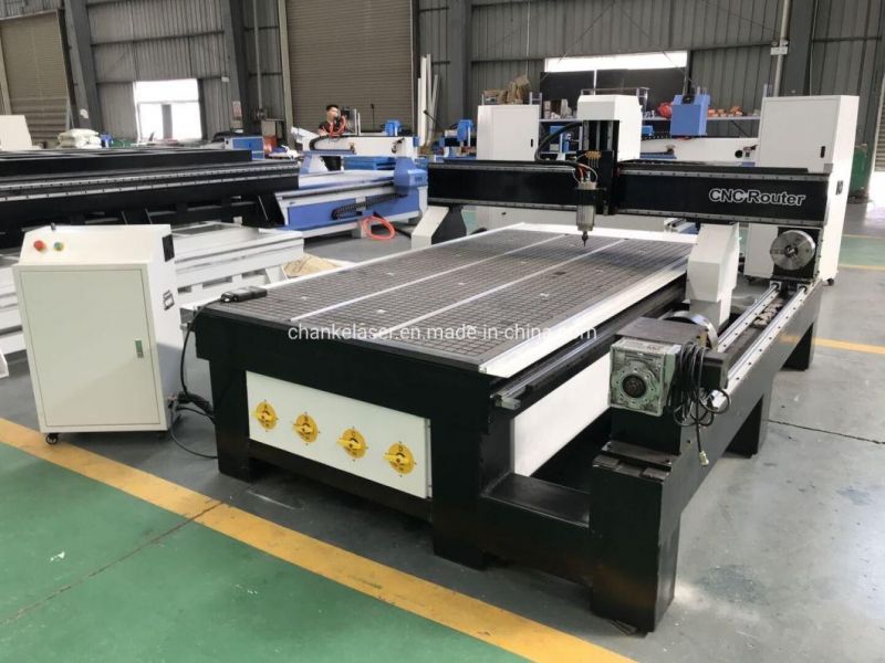Woodworking Machinery Cutting Engraving Milling Machine CNC Router 1325 with 4 Axis Rotary for Aluminum, Wood, MDF Furniture Working Cabinet Production Lines