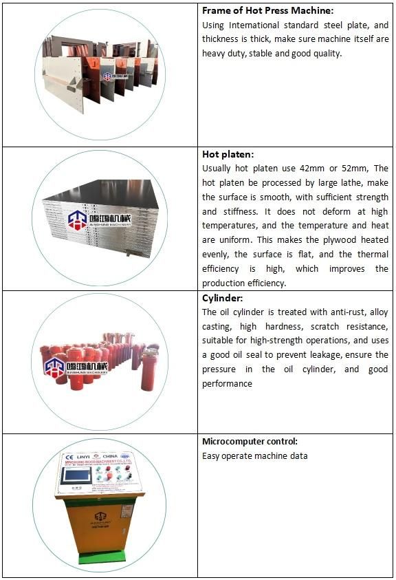 Melamine Plywood Hot Press Machine with Stainless Steel Plate
