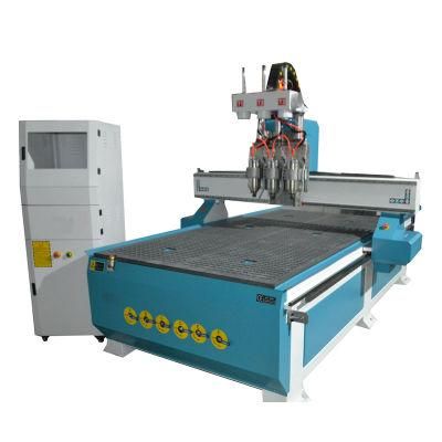 Economic Pneumatic Four Process Spindle CNC Router 1325 for Wood Kitchen Cabinet Door Design CNC Router