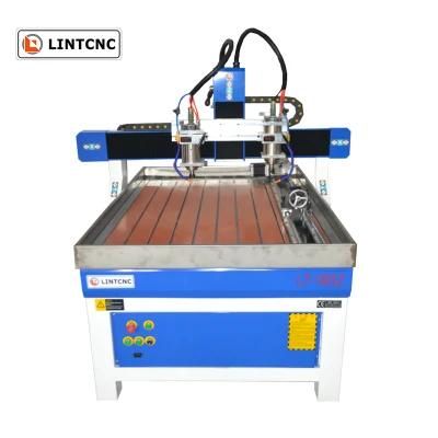 2 Head Spindle 3D CNC Milling Machine 1.5kw 2.2kw 3.0kw CNC Router 6090 6012 1212