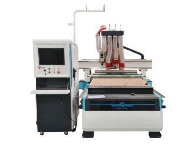 Four Heads Pneumatic Changing Cutters CNC Router