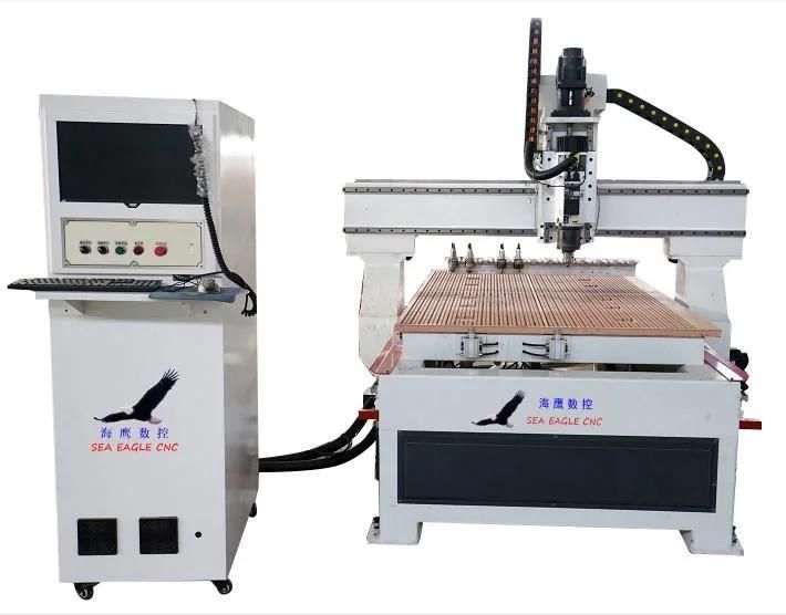 3 Heads Pneumatic Woodworking CNC Machine