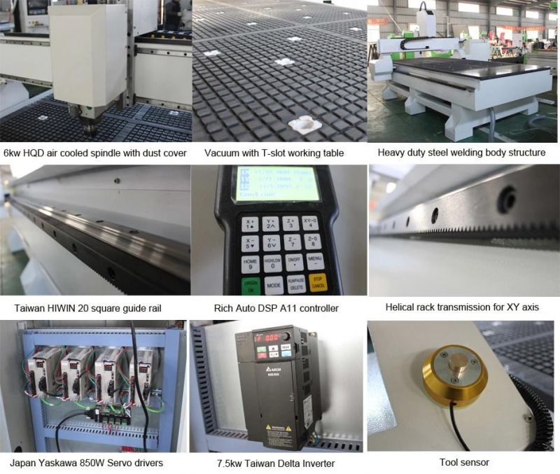 Heavy Duty 1325 Wood CNC Machine Door Engraving CNC Router Machine / Furniture Industry
