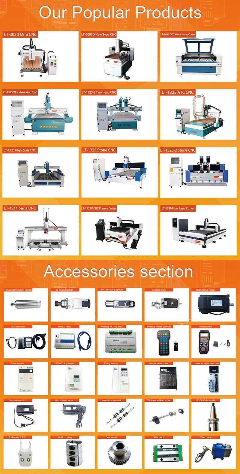 3D 4.5kw 1212 1515 1325 2030 2040 Woodworking Machine Wood CNC Router Carving Cutting Drilling Metal Stone Machinery Router with Vacuum Table DSP Control