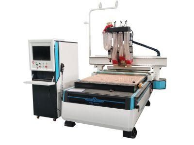 1325 Model Four Heads Pneumatic Changing Cutters Atc CNC Router