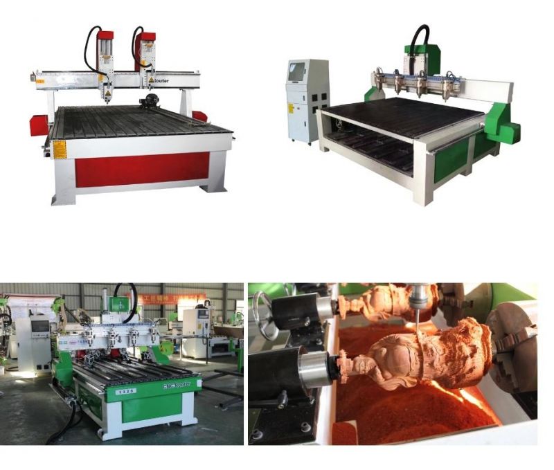 Jinan Guandiao Multi Head CNC Wood Router with Independent 2 3 Heads Woodworking Machine