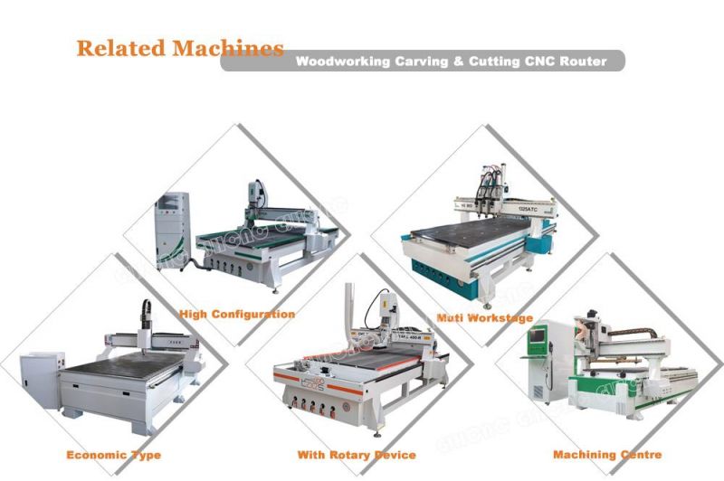 3-Workstages Woodworking CNC Router Machine