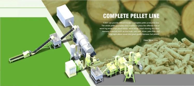 Tony High Quality and New Designed 4-5ton/Hr Complete Rice Husk Pellet Line Biomass Pellet Production Plant Wood Chips Pellet Production Line