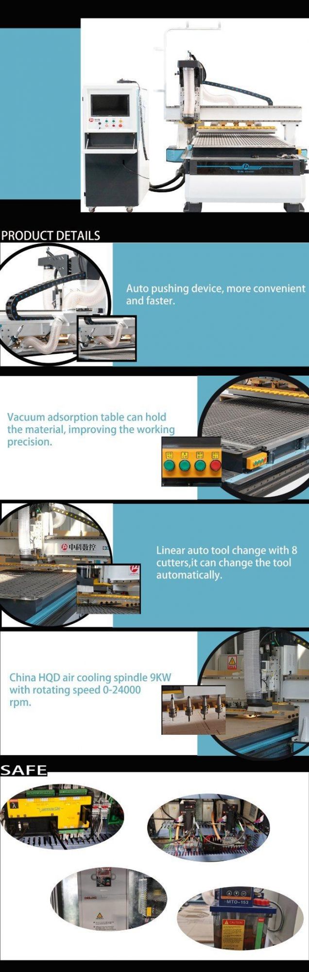 Atc Auto Tool Changing Function CNC Router