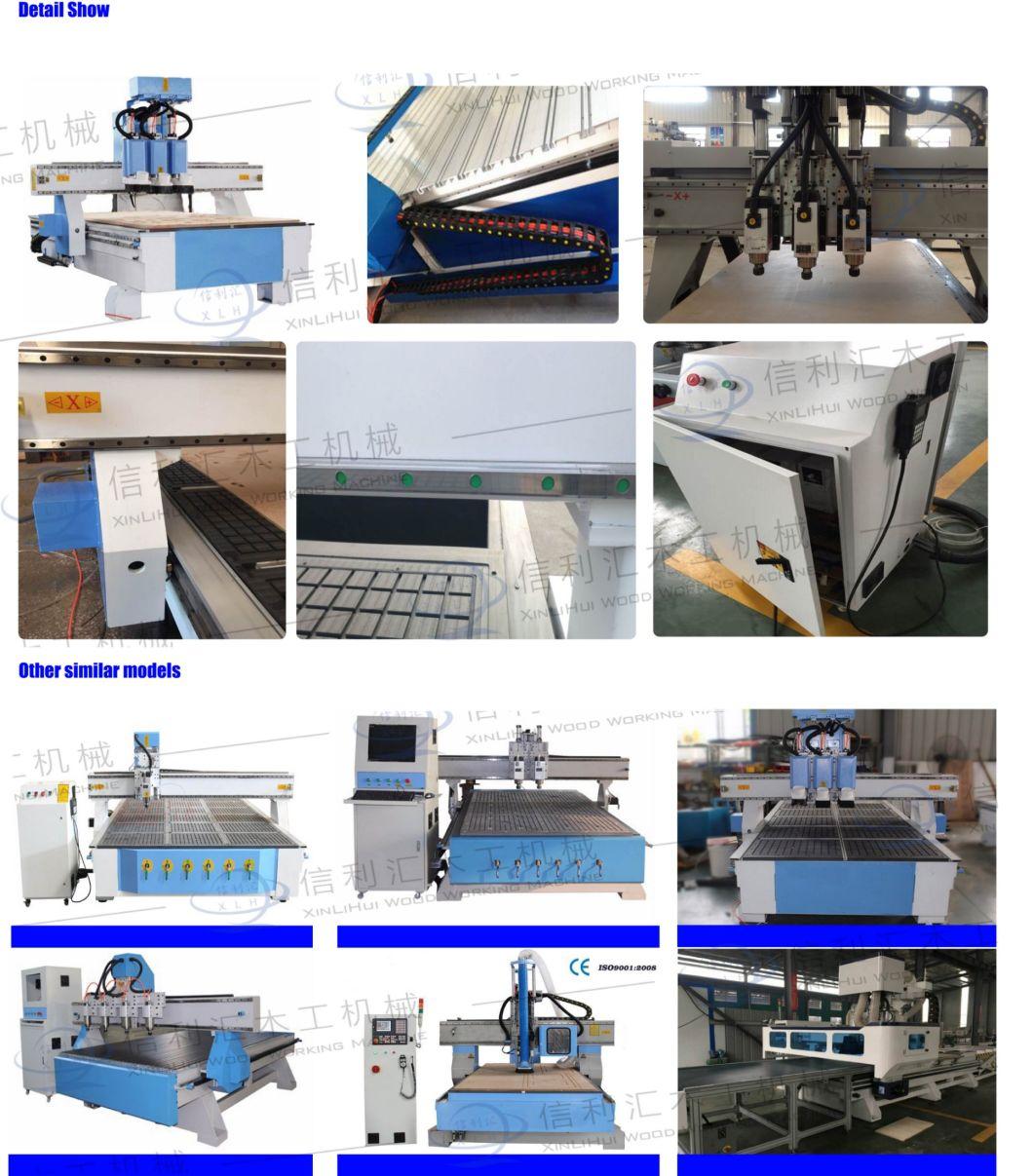 Four Cutters CNC Seat Mortising Machine Cutter Head Wood Curving Machine CNC Router 1300 mm X 2500 mm Minimum Work Table. Economical Power
