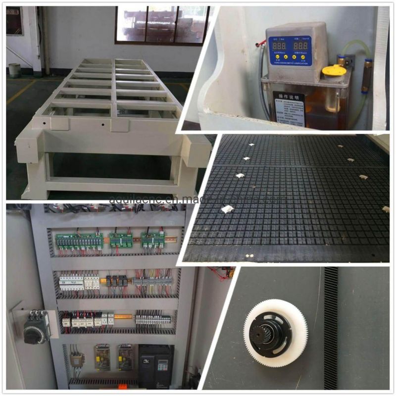 Three Axis Ball Screw 9kw CNC Router Machine Table Moving for Wood Processing