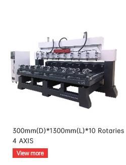CNC Router Multi-Head 3D Wood Legs Cylinder Engraving 4 Axis Rotary Machine