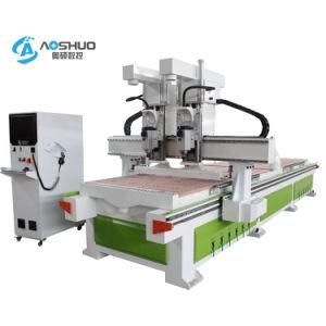 Two Spindle Large Size Heavy Duty Wood Carving Cutting Woodworking CNC Router Machine for Furniture Plant