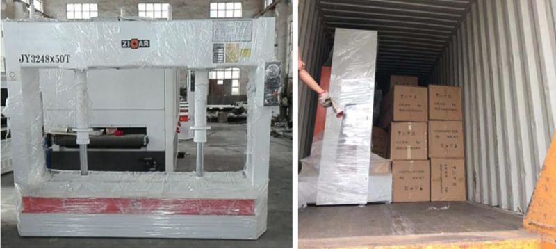 ZICAR 120t wood particle board laminate melamine hot press machine for furniture