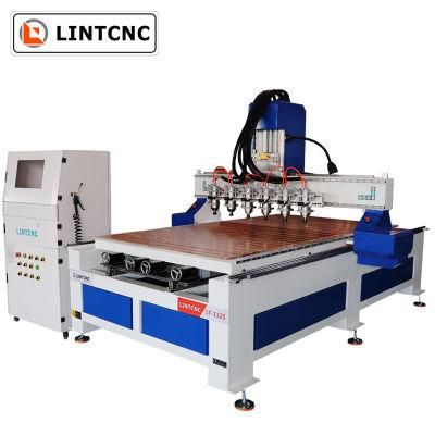 Multi Head 3D Woodworking Machine 4 Axis CNC Router for Wood Table Leg with 1.5kw/2.2kw Spindles