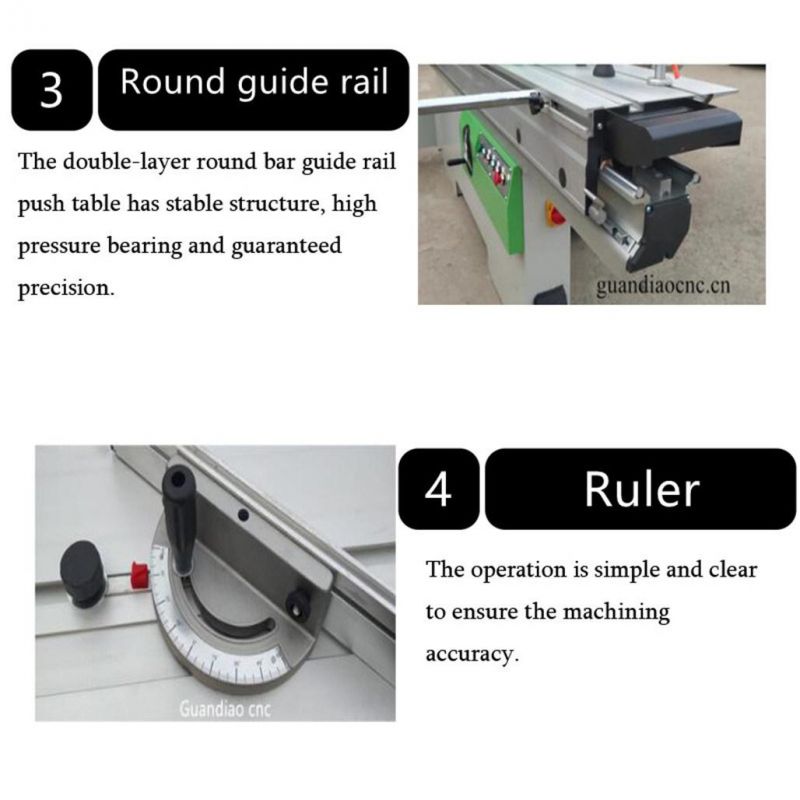 Professional Precision Super Quick MDF Solid Wood Furniture Sliding Table Saw for Woodworking