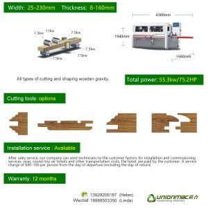 4-Side Moulder Heavier Type Vh-M623V All Types of Cutting and Shaping Wooden Gravity, The Net Weight Is 4000kg